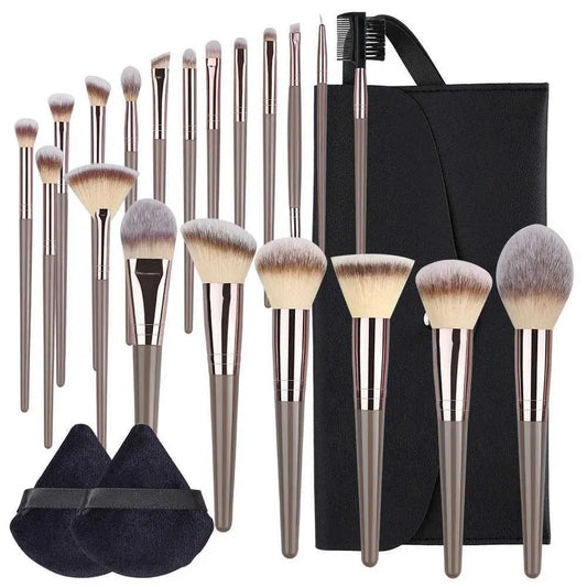 Set de Pinceaux Kabuki Professionnels Peau de Verre